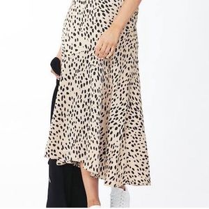 Australian Decjuba Midi Leopard Cheetah Animal Print Skirt L Large